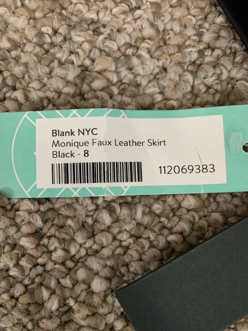 Blank NYC Black Faux Leather High-Waist Pencil Skirt with Side Slit - Picture 5 of 7